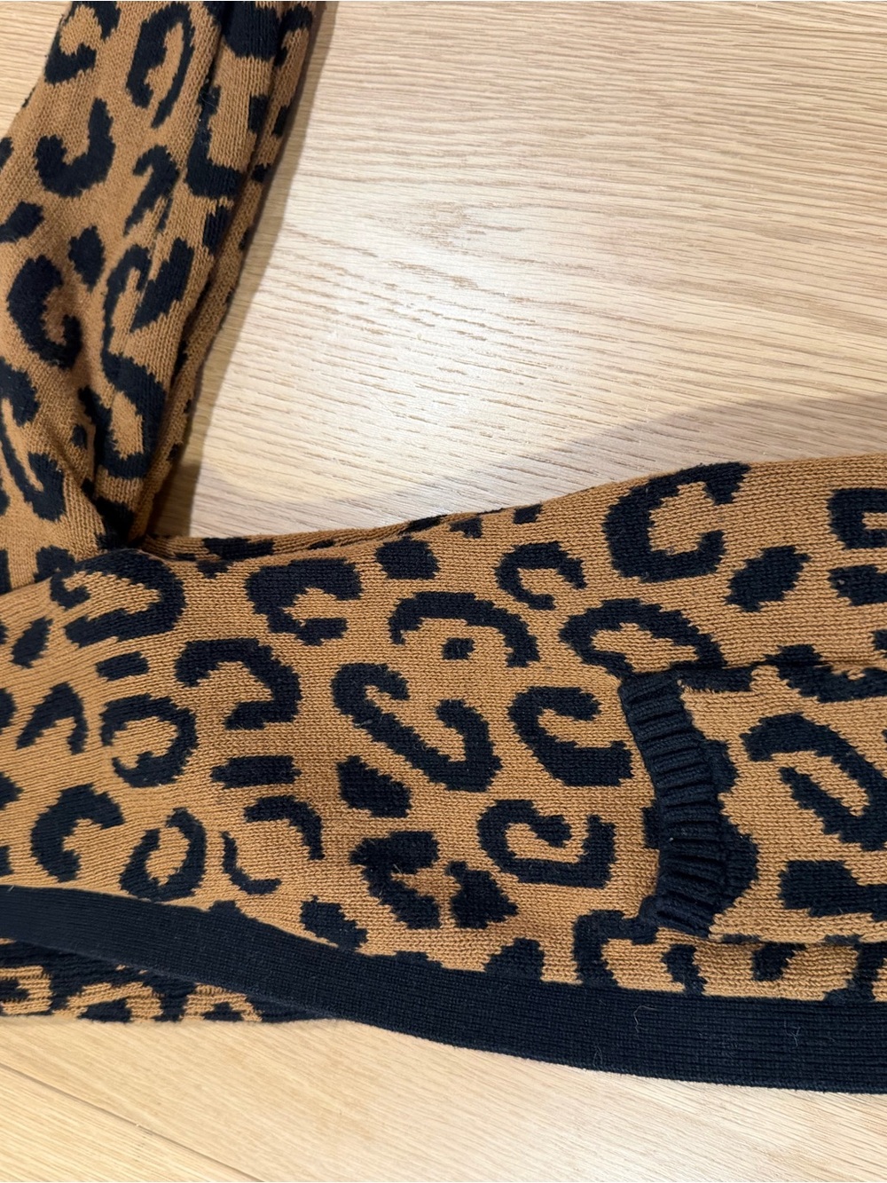 Old Navy Brown and Black Leopard Print Kids Sweater Jacket